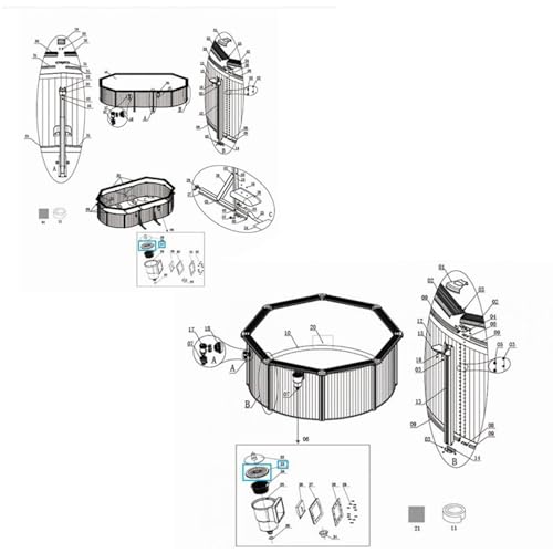 Hztyyier Pool Skimmer Lid Round Plastic Cover Replacement P6991 Swimming Pool Spa Hydrium Steel Wall Pool Set - Image 4