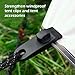 yorpyep 12 PCS Car Cover Windproof Clip, Inverted Tooth Design Non-slip Bite Tent Clamp with Adjustable Buckle, Portable Outdoor Wind Rope Fixing Bracket, for Most Cars Awning Fasteners (Black)