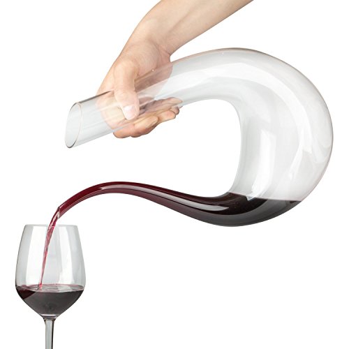 Wine Decanter,Smaier 1.5L U Shape Classic Wine Aerator, Red Wine Carafe, Wine Gifts, Wine Accessories,100% Lead-free Crystal Glass(?1500ml?