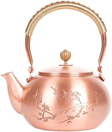 GAMZ Premium Handmade Solid Copper Teapot Kettle Stovetop Teapot Thick Engraved Copper Teapot Kettle Stovetop Teapot Chinese - The Office Teapot