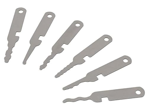 MULTIPICK Set di Lame per coltelli da Tasca [6 lame] Kit Grimaldelli - Lockpicking Set - Set di Grimaldelli - Grimaldelli professionali - Lock picking - Grimaldelli Set Professionale