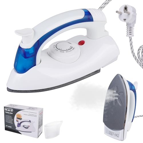 Mini Reise Dampfglätter Reisebügeleisen für Kleidung: 2-in-1 Steamer Dampfbügeleisen Reisedampfer, Reise Bügeln mit Wassertank,Tragbar Hand Dampfbügeleisen Geeignet für Zuhause,Reisen,Zuhause und Büro