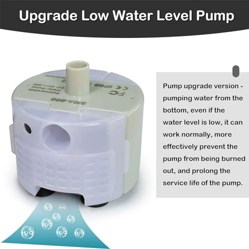 Fuente de agua para mascotas con interfaz USB y motor silenciado miniatura 5
