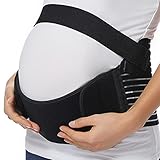 CFR Maternity Belt Waist Abdominal Back Belly Band Pregnancy Belt Support Brace Black,S