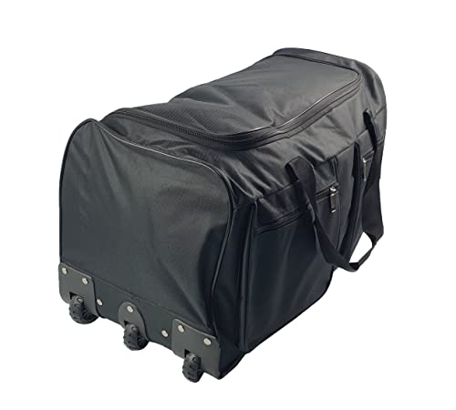 P.I.Sport N.Y. Bolsa de Viaje Blanda Deportes Maleta Trolley Grande con Ruedas. Talla L 60L, XL 115L, XXL 145L. Negro (60L)