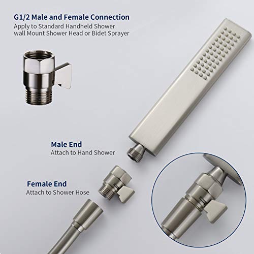 image for Tenfe Water Flow Control Shut Off Valve, Brass Adjustable Water Pressu