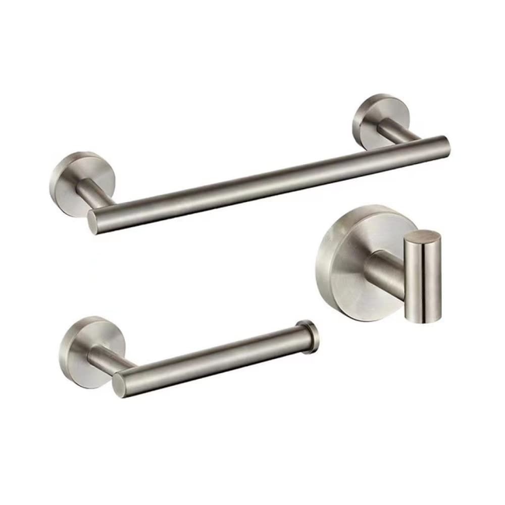 Kit Salle de Bain Anti-Rouille avec Barre Support et Porte-Serviette