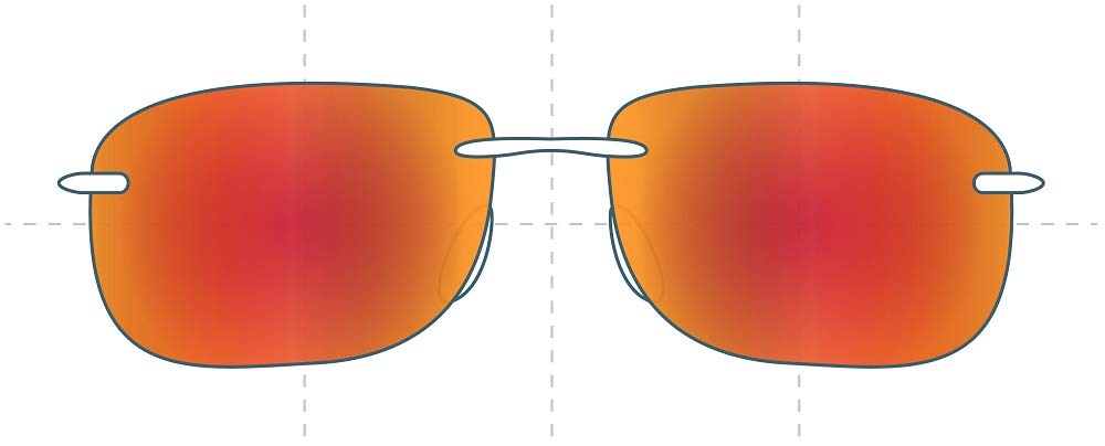 Sunglass Fix Replacement Sunglass Lenses Compatible for Ray-Ban RB3183 Top Bar 63mm (Polarized SFx Ultra Red-Orange Mirror Blue Pair)