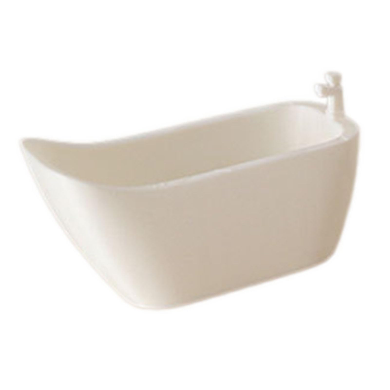 HEEPDD 1:12 Scale PLA Dollhouse Bathtub Miniature White Bathroom Decor Model (1 Large Bathtub)