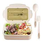 Recipiente multiusos para alimentos: la lonchera adopta un diseño de bandeja doble. Cuando pones la bandeja interior y la bandeja exterior juntas, puede ser un recipiente de comida y es resistente al calor y apto para microondas (retira la tapa antes del microondas). O puede quitar la bandeja interior y simplemente usar la parte exterior como cajón para verduras.