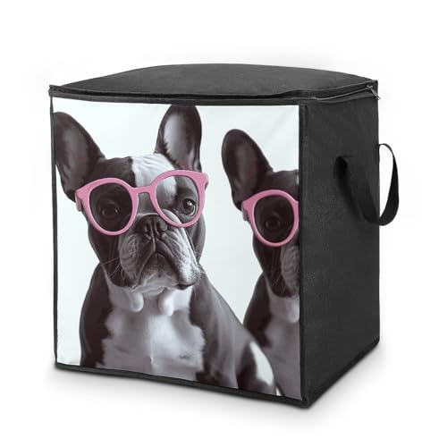 Boîte de rangement bouledogue rose pour vêtements : rangez enfin vos couvertures