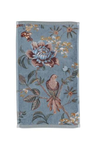 PiP Studio 3er Set Gästehandtuch Secret Garden Farbe Blue Größe 30x50 cm