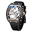 G6779：black Strap&rose Gold and Black Dial