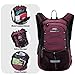 15L Insulated Hydration Backpack Pack with 2L Water Bladder Lightweight Hiking Backpack Bag for Women Men Daypack for Hiking Running Festival Camping Biking (Wine)