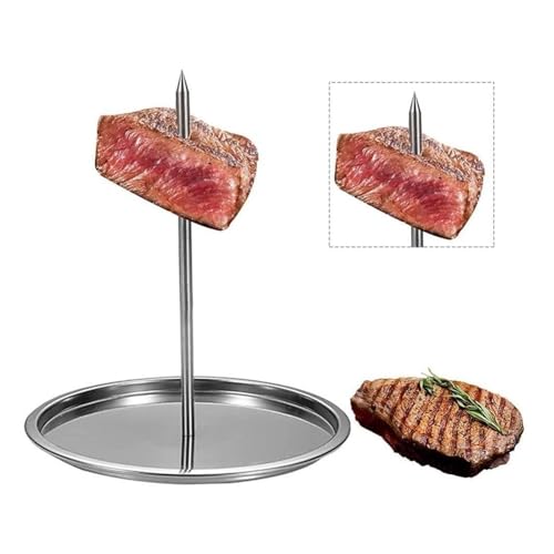 Brochette verticale en acier inoxydable durable avec socle de cuisson rigide