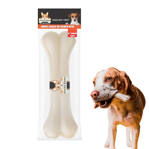 Image of Excite Bites Dog Rawhide Bones (Dog Chews) (Size 8 inch) (1Pcs),All Life Stages