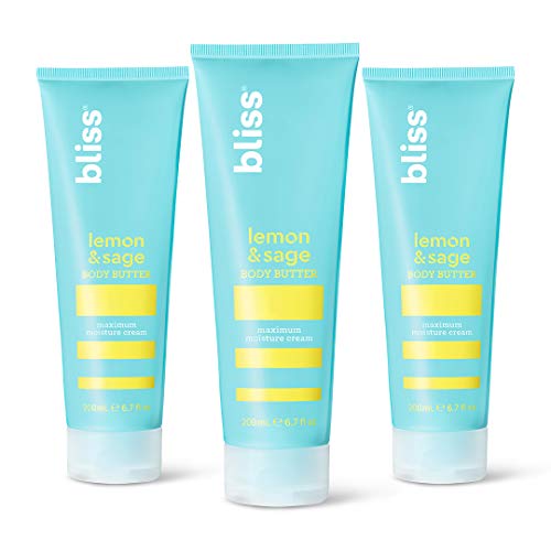 Bliss Lemon & Sage Body Butter Daily Moisturizing Cream for Dry Skin –