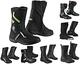Vaster Moto Motorradschuhe mit CE-Zertifizierung wasserdichte Motorradstiefel atmungsaktives Schuhwerk mit Verstärkungen (Tundra – Schwarz, 42, EU Schuhgrößensystem, Erwachsene, Numerisch, M, 42)