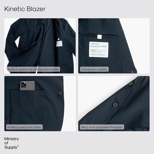 Ministry of Supply Men's Kinetic Blazer, Slim, Fit, Stretch Lightweight Stylish Sport Coat for Business Casual & Summer Wear4