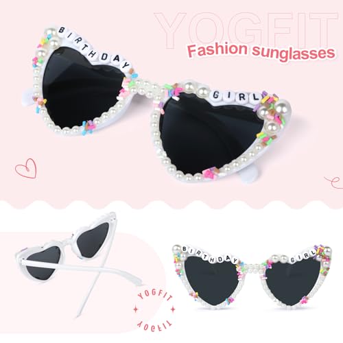 YOGFIT Birthday Glasses for Women, Birthday Party Gifts Accessories 'Birthday Queen' Birthday Sunglasses for Happy Birthday2