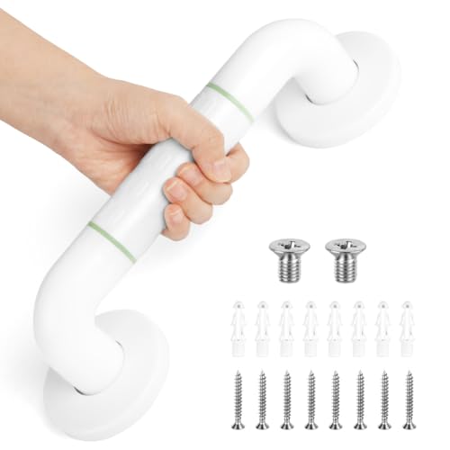 ACWOO Bathroom Grab Bar, 30cm Stainless Steel Shower Hand Rail with Mounted Screws, Elderly Disability Mobility Aids, Anti Slip Shower Safety Grab Rails for Bathtub Toilet Bathroom Kitchen Stairway