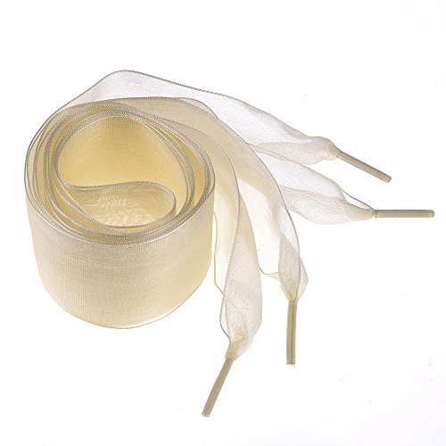 Mmrm 3.8 Cm Mode Solide Ruban Polyester Lacets Lacets Sport Chaussures Dentelle Beige