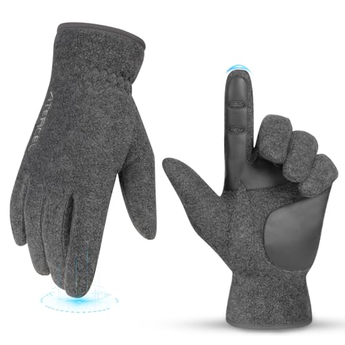ATERCEL Winterhandschuhe Herren Damen, Polar Fleece Handschuhe für kaltes...