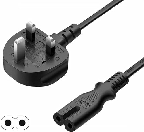 REYTID Power Plug Compatible with Xbox One S and X, Xbox Series S and X, Elite Lead Charger Adapter Cable Mains UK 1.8m