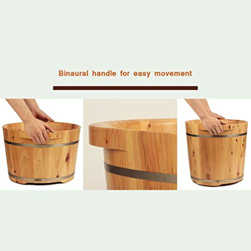 Cubo de Madera para Baño de Pies de Cedro Natural miniatura 3
