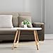 bonVIVO Small Coffee Table - Franz Designer Low Table w/Wooden Bamboo Frame for Sitting, Storage and Living Room Furniture for Men and Women - White