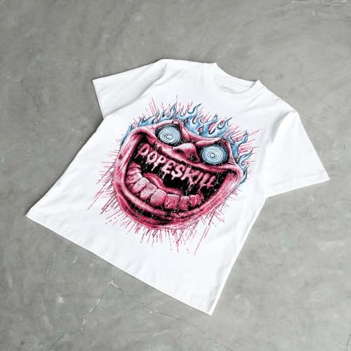 Image of DopeSkill Halloween Graphic Tee Streetwear Hip Hop Hypebeast Unisex T-Shirt Sneaker Colour Matching Shirts Spooky Graphic