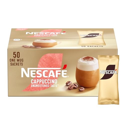 Image of NESCAFÉ Cappuccino Unsweetened Taste Instant Coffee Sachets - 50 x 14.2g
