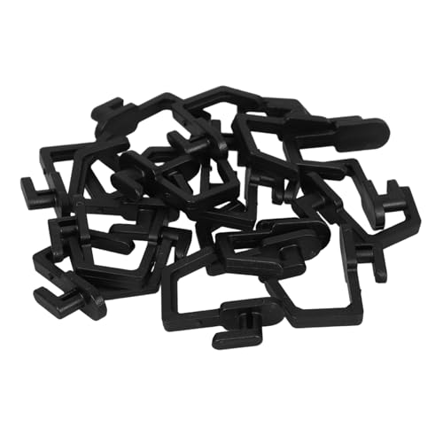 TOPBATHY 20piezas Ganchos Para Estante De Almacenamiento De Tablero Perforado Organizadores Para Manualidades Garajes y Cocinas Negro