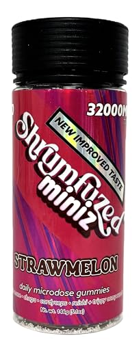 Shrumfuzed Miniz - Proprietary Nootropic Gummy 32000mg - Now with New Improved Taste - Lion's Mane, Reishi, Chaga, Cordycep, and Proprietary Nootropic Mushroom Blend (100pk, Strawmelon)