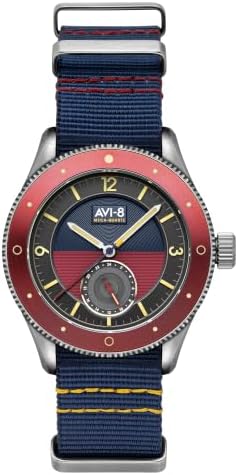 AVI-8 Men's 40mm Flyboy Airmaster Sector Meca-Quartz Watch with Nylon Strap AV-4112