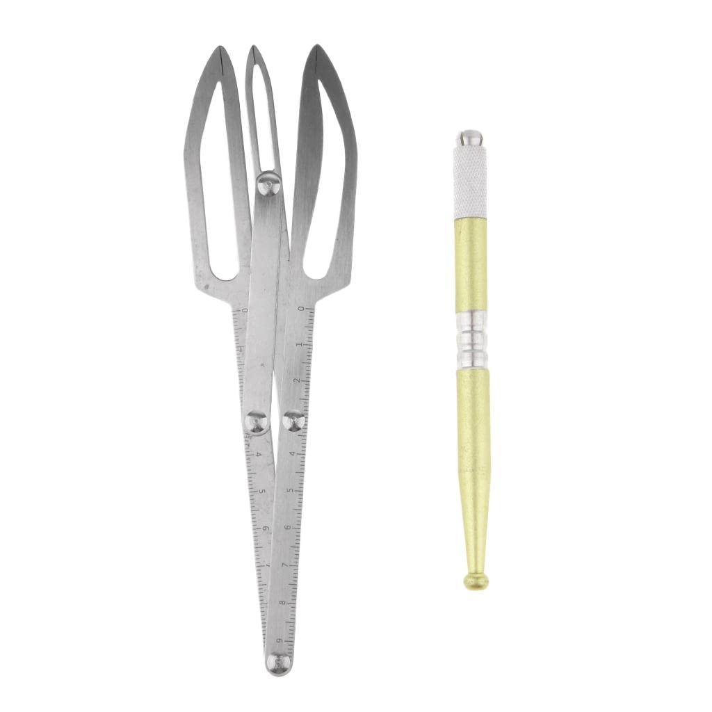 UJEAVETTE® Eyebrow Microblading Ruler Caliper Tattoo Manual Pen Permanent Makeup kit-image-41