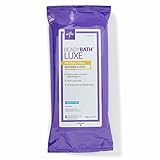 Medline ReadyBath LUXE Antibacterial Body Cleansing Cloths Wipes, Fragrance Free, Extra Thick Wipes...