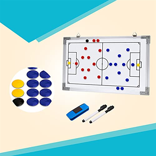 Roseflower Magnetic Portable Football Coaching Board, Soccer Training Pro Double-Sided White Board Basketball Coaches Board Hanging Competition Teaching Command Winning Strategy Board With Marker #TOP2