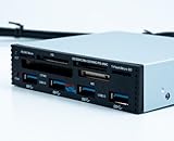 Lector de tarjetas todo en uno, conexión interna PCI-E con 4 puertos USB 3.0 y USB 2.0