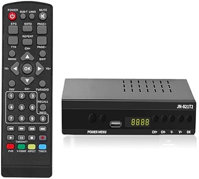 Decodificador TDT HD - DVB-T T2 H.265 HEVC Full HD PVR, USB, HDMI, SCART,Sintonizador de televisión Digital Terrestre, decodificador terrestre, Receptor Digital de Alta definición Full HD 1080p