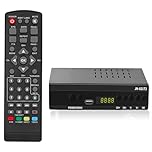 Decoder Digitale Terrestre, Decoder DVB-T2 H.265 HEVC Main 10Bit, Ricevitore Digitale Terrestre USB PVR Lettore Multimediale, Full HD 1080p, HDMI, SCART