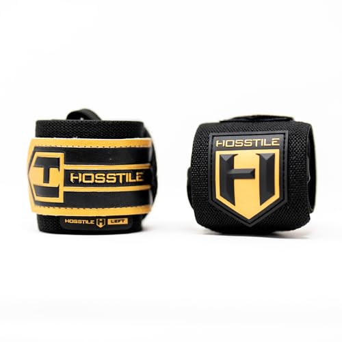 HOSSTILE Heavy Duty Wrist Support Wraps (Pair) – 18