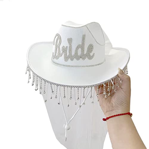 Chapeau de cowboy strass Morain avec bordure scintillante haute brillance