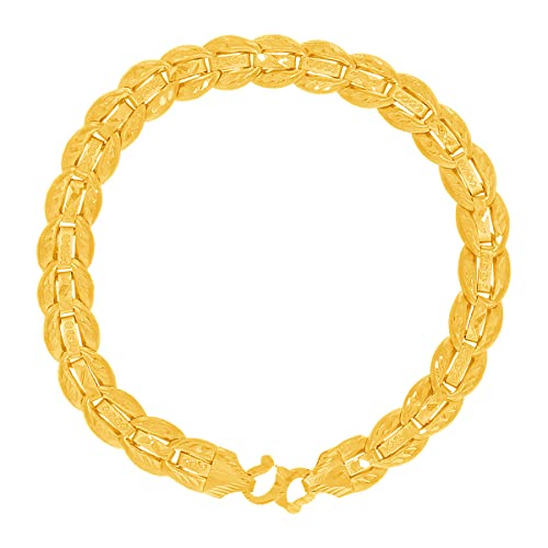 WHP Jewellers Urban Edge Yellow Gold Bracelet for Men | Gold Mens Bracelet 22 KT| Gold Hand Band for Men | Gold Accessories for Men | Gold Hand Bracelet for Men | Great for Gifting - 1Pc (B0BHZLRVHP) Amazon Price History, Amazon Price Tracker