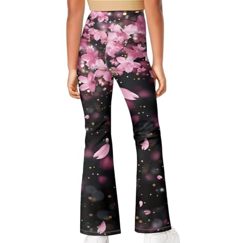 Image of Girls Flare Leggings Cute Bell Bottoms for Teen Girls Wide Leg Sweatpants for 5-14 T