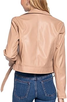 cropped leather jacket amazon