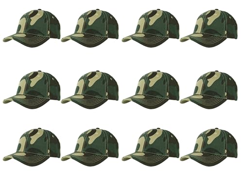 Gelante Plain Blank Baseball Caps Adjustable Back Strap Wholesale LOT 12 Pack-001-Woodland