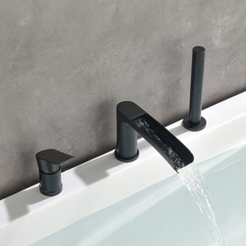 Mitigeur de bain cascade anti-éclaboussures gris à levier unique