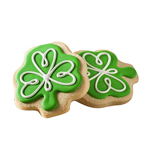 Uouyoo St. Patrick's Day Cookie Cutter Set 3 Sizes Stainless Steel Clover Shaped Cutters For Used For Baking And Making Cookies, Breads And Sandwiches 5.3'', 4.3'', 3.48'' #TOP4