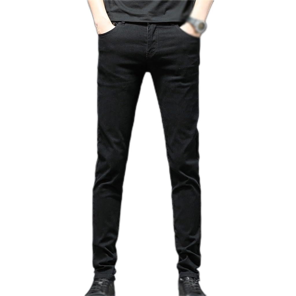 JSEIAJB Straight Stretch Mens Slim Fit Jeans Business Classic Casual